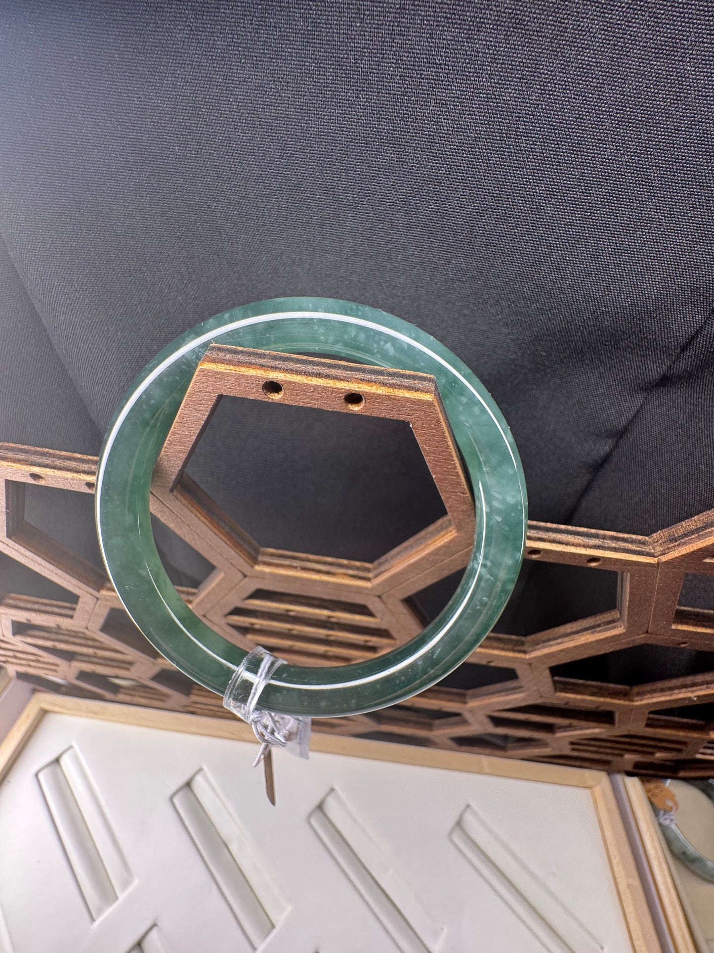 Classic Bangle Genuine Burmese Green Jadeite Jade Bangle Bracelet. 51mm
