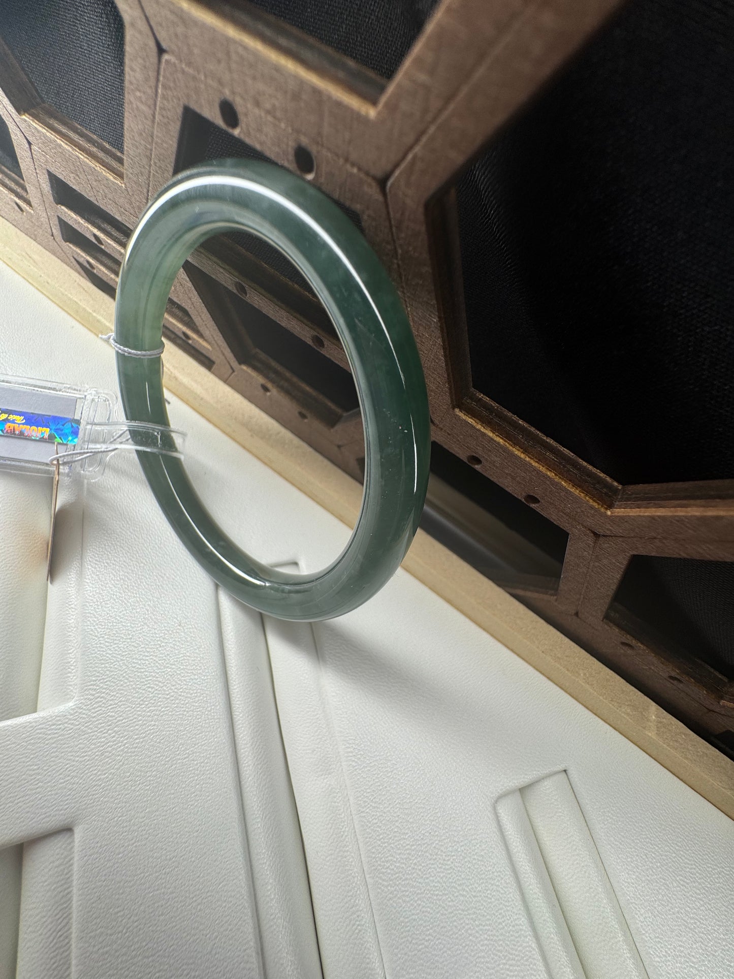 Classic Bangle Genuine Burmese Green Jadeite Jade Bangle Bracelet. 51mm