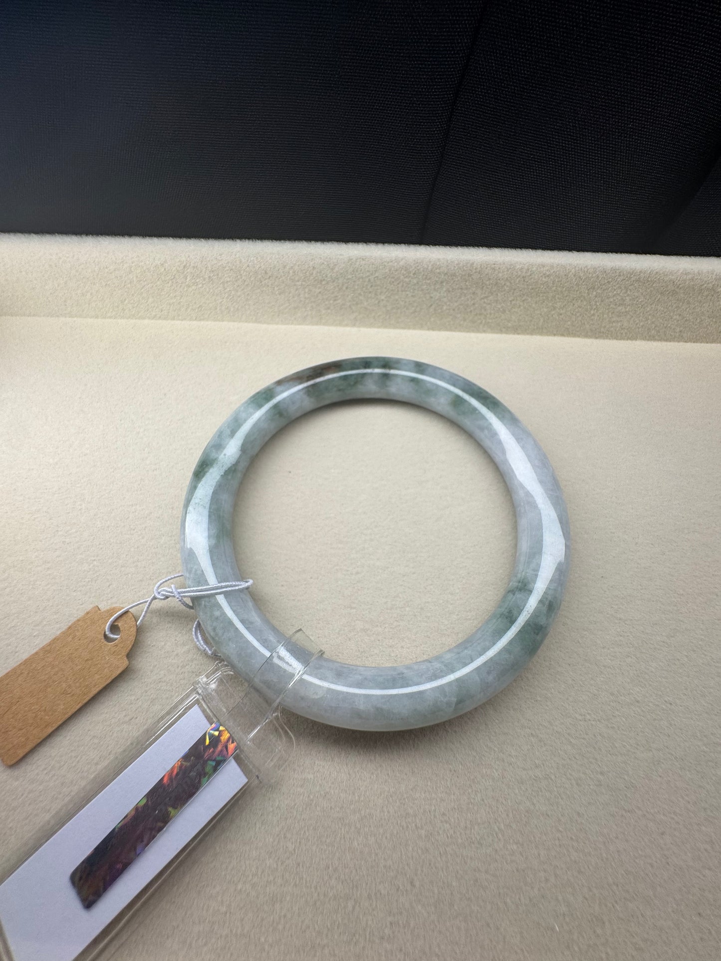 Genuine Burmese Bloody Green Jade Jadeite Bangle Bracelet, 52mm