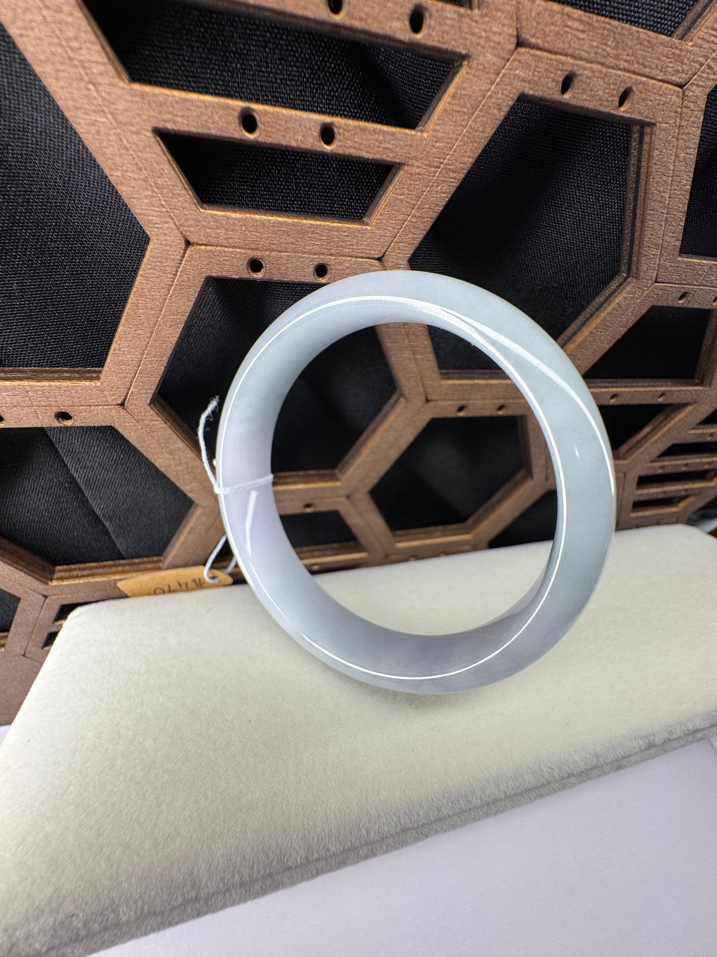 Classic Lavender Natural Jadeite Jade Bangle, 55mm
