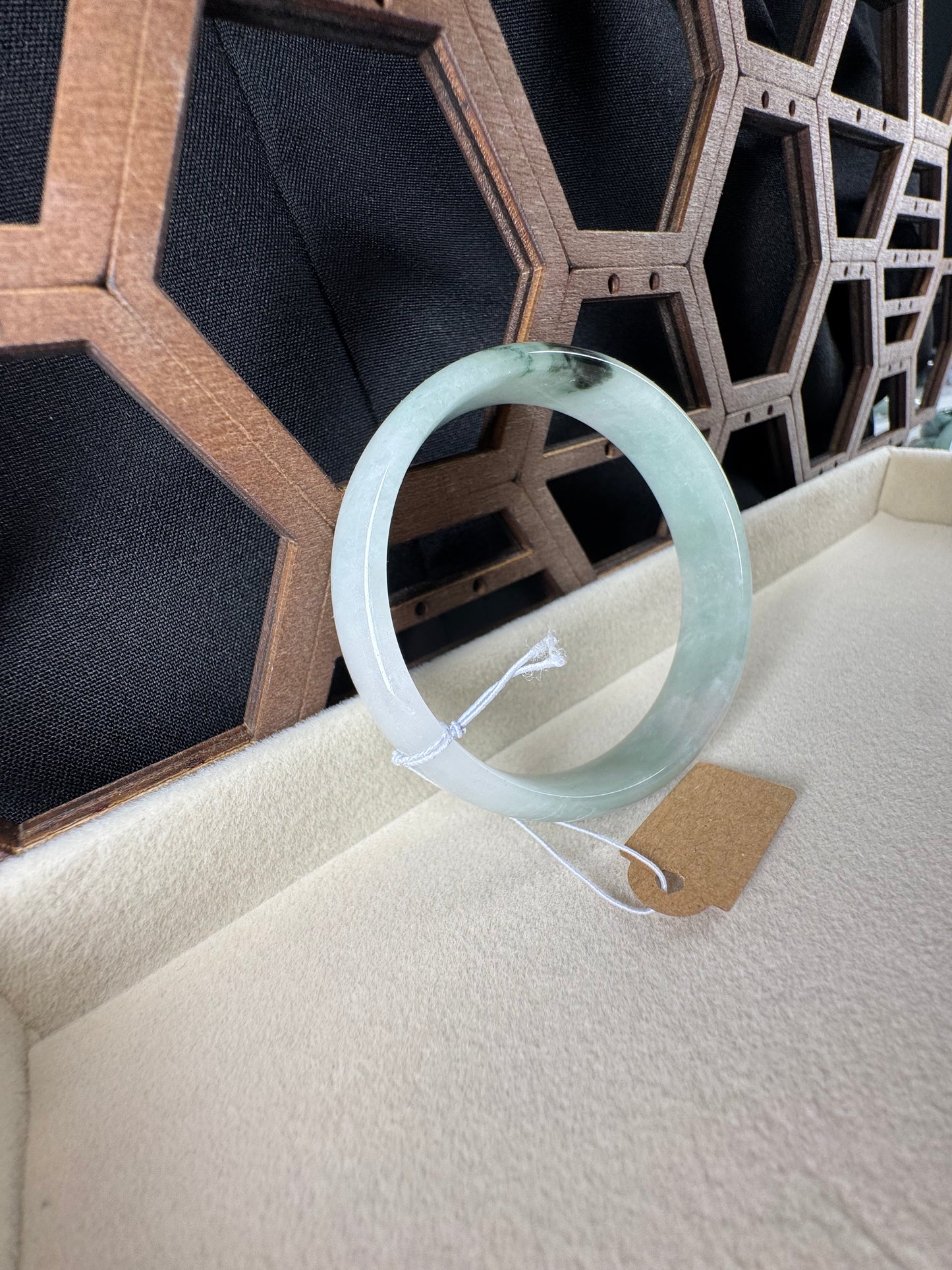 Natural Burmese Jadeite Jade Bangle. 50mm