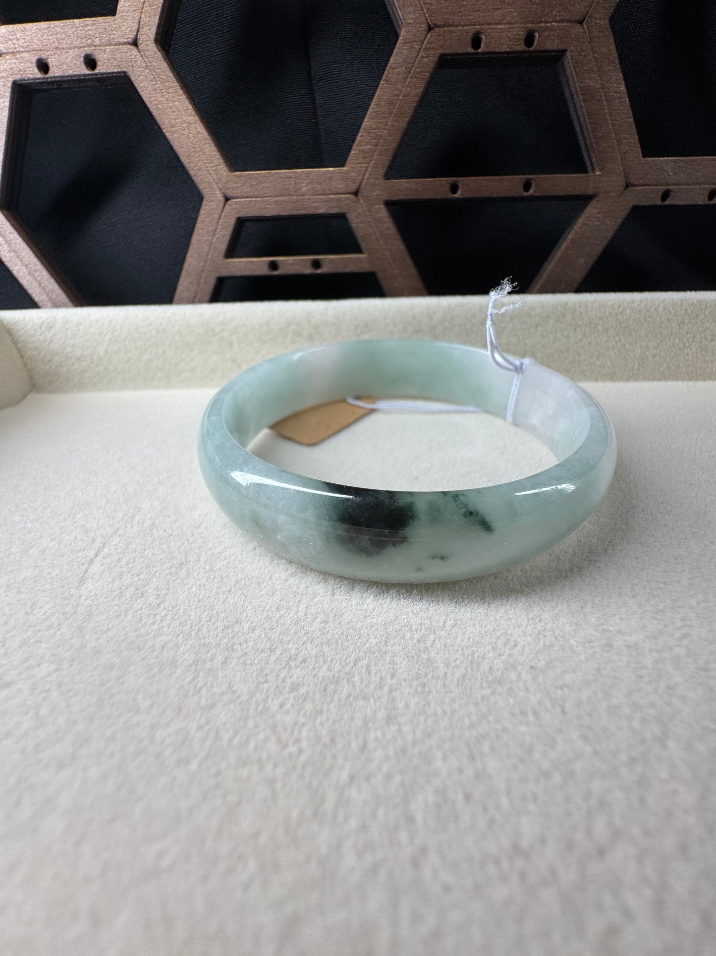 Natural Burmese Jadeite Jade Bangle. 50mm