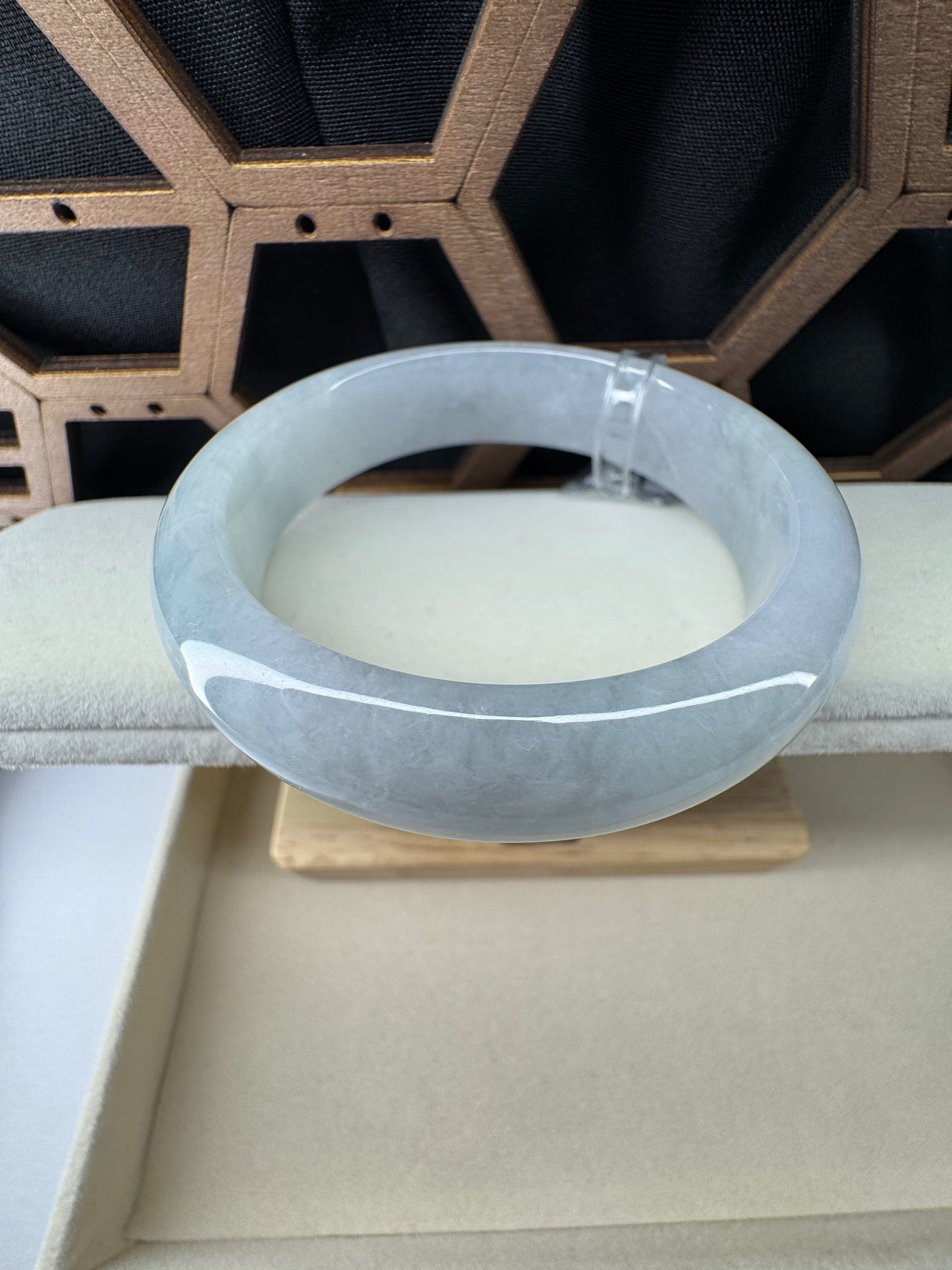 High Standard A-grade Jadeite Jade Bangle. 56mm
