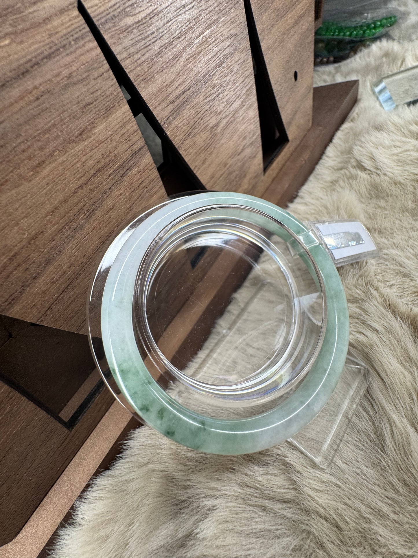 Small Round Bangle Jadeite Jade size 56mm