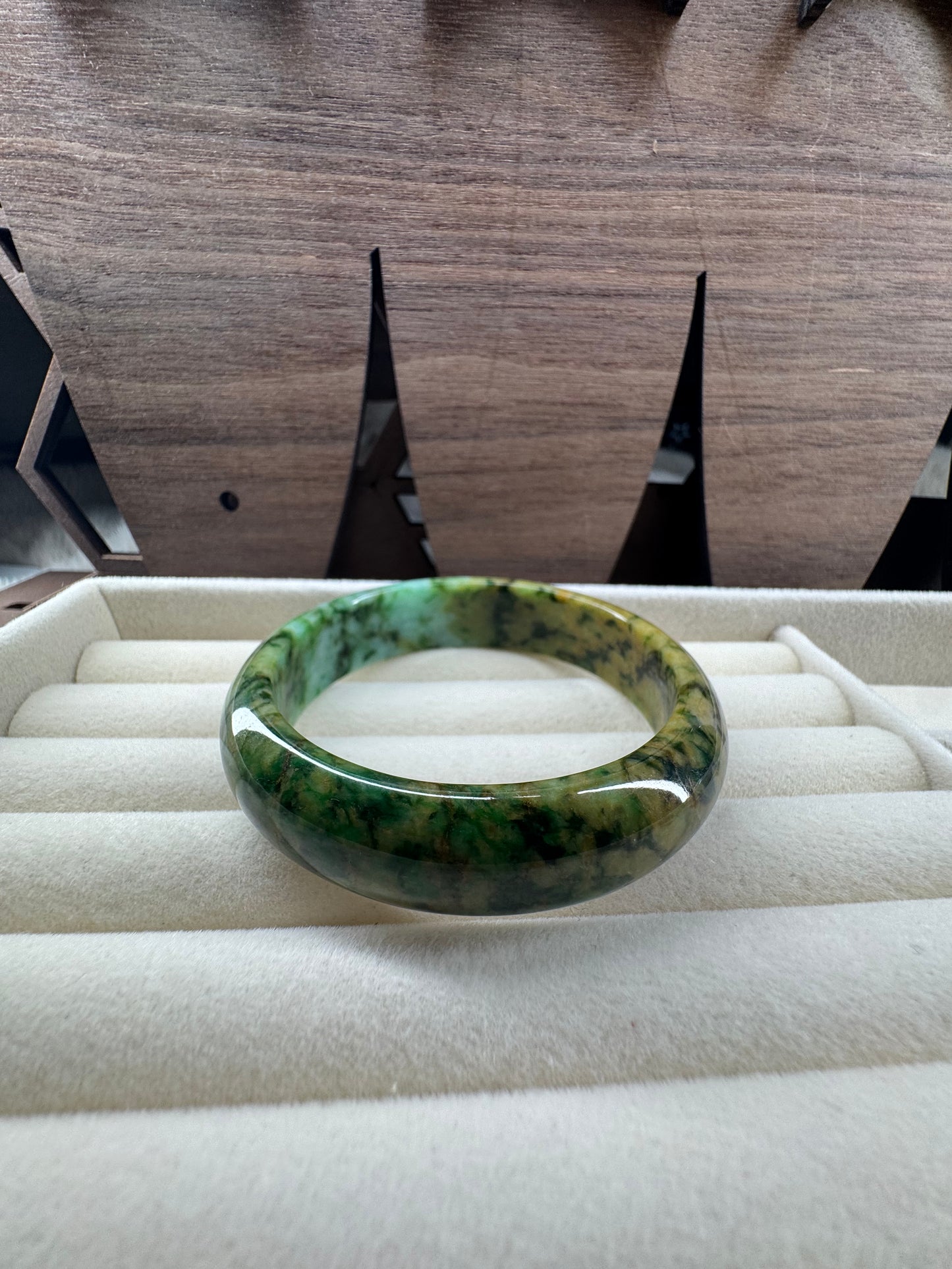 Rare Find Colors for Jadeite Jade bangle, size 55mm.