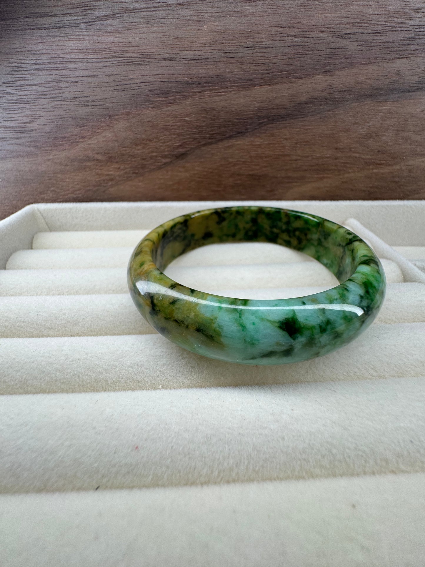 Rare Find Colors for Jadeite Jade bangle, size 55mm.