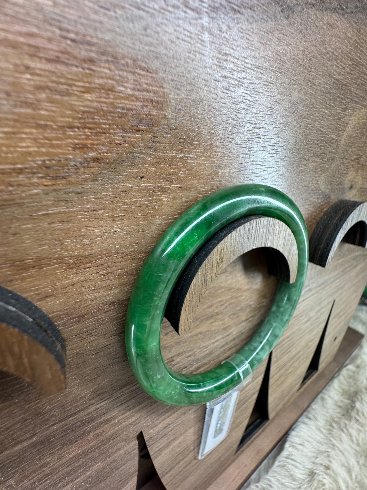 Classic Round bangle jadeite Jade size 55mm.